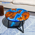 50 mm Blue color Round wood decorative resin furniture stool